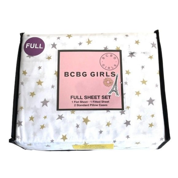 BCBG Girls Stars Full 4pc Sheet Set - Picture 5 of 9